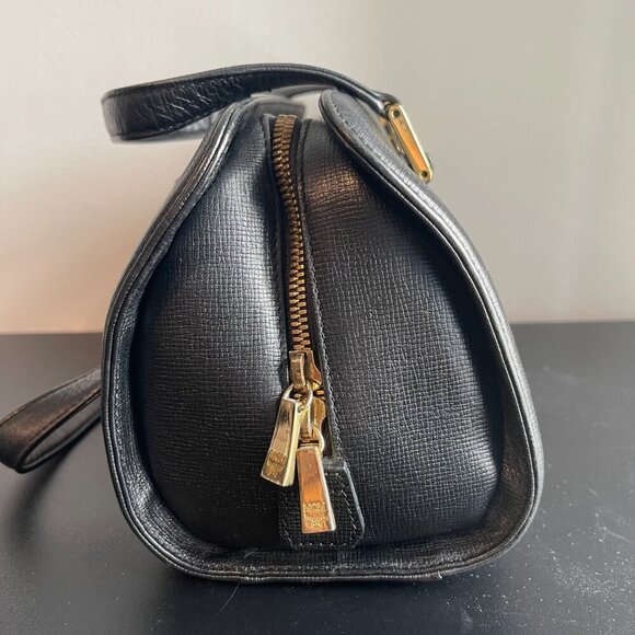 MCM  Calfskin Studded Barrel Bag Black - Preowned - Picture 4 of 14